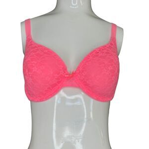 Ambrielle size 36D pink lace underwire bra